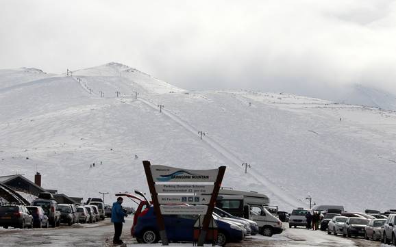 Highest ski resort in the Grampian Mountains – ski resort Cairngorm Mountain