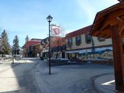 The town square in Kimberley Village with many accommodations