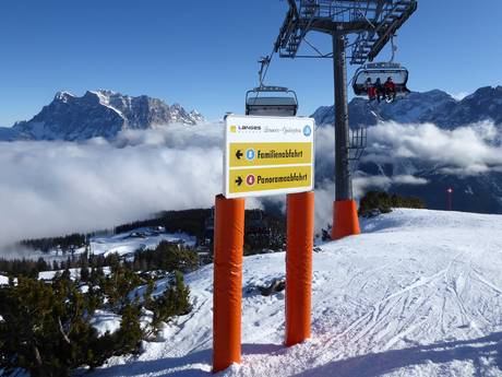 Tiroler Zugspitz Arena: orientation within ski resorts – Orientation Lermoos – Grubigstein