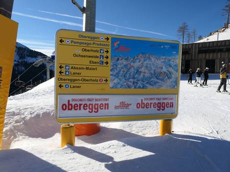 South Tyrol (Südtirol): orientation within ski resorts – Orientation Latemar – Obereggen/Pampeago/Predazzo