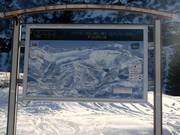Trail map in the ski resort