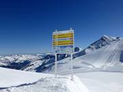 Sign-posting in the glacier ski resort
