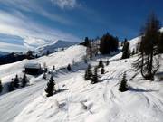 Deep snow terrain at the Schwarzseealp