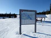 Piste map in the ski resort of Ruka