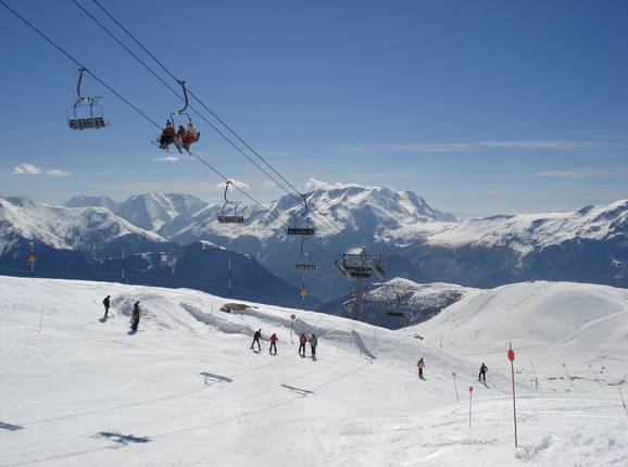 The panorama view in Alpe d'Huez