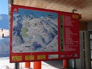 Information board at the mountain station including statuses of lifts and slopes