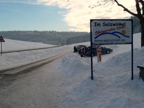 Reutlingen: access to ski resorts and parking at ski resorts – Access, Parking Im Salzwinkel – Zainingen (Römerstein)