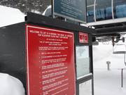 Information at the chair lift