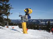 Efficient snow cannon in the ski resort of Trysil