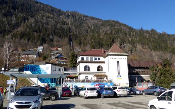 Klagenfurt-Villach: access to ski resorts and parking at ski resorts – Access, Parking Gerlitzen