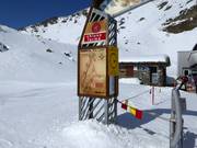 Information at the lift in Breuil-Cervinia 