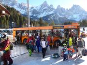 Ski bus in San Martino di Castrozza
