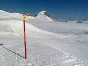 Cross-country skiing on the Plaine Morte Glacier
