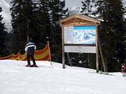 Trail map in the ski resort