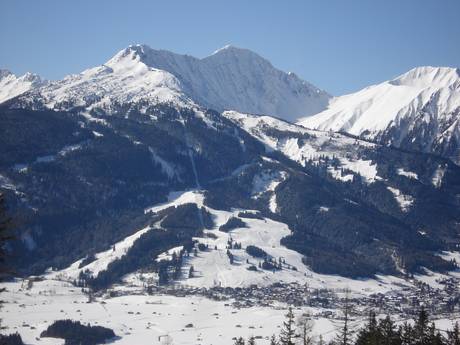 Zwischentoren: size of the ski resorts – Size Lermoos – Grubigstein