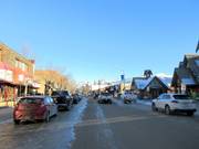 The nice village of Jasper is about 20 km away from the ski resort