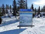 Piste map in the ski resort of Levi
