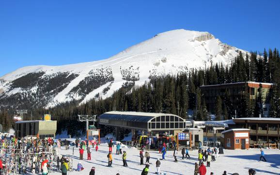 Biggest height difference in Alberta's Rockies – ski resort Banff Sunshine