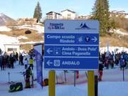 Slope signposting in the ski resort of Paganella