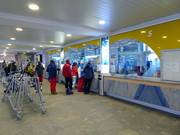 Clean and well-maintained ticket desks at the Gornergrat lift