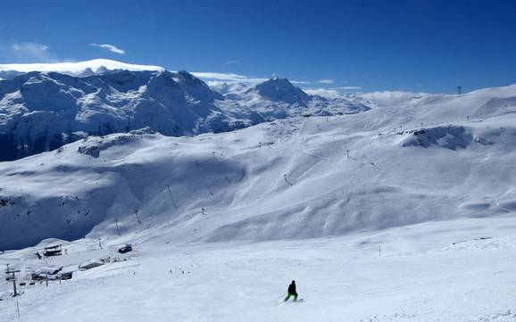 Highest ski resort in the Albula Alps – ski resort St. Moritz – Corviglia