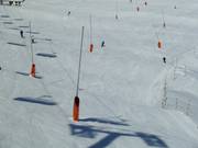 Snow-making lance in the ski resort of Scuol