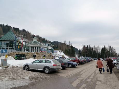 Wiener Alpen: access to ski resorts and parking at ski resorts – Access, Parking Zauberberg Semmering