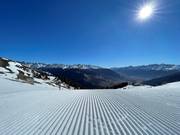 Perfect slope preparation in the ski resort of Watles