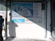 Information board at the mountain station of the gondola lift