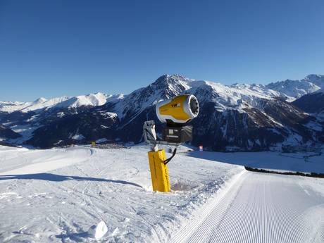 Snow reliability Sesvenna Alps – Snow reliability Belpiano (Schöneben)/Malga San Valentino (Haideralm)