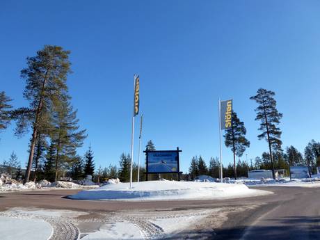 Central Sweden: access to ski resorts and parking at ski resorts – Access, Parking Stöten