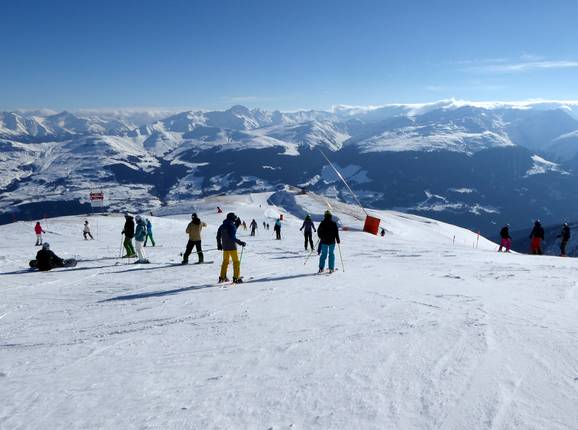 Start of the slopes at the highest point