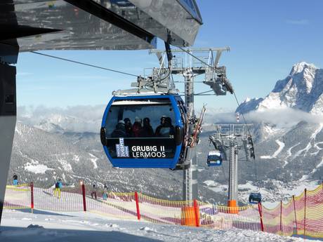 Zwischentoren: best ski lifts – Lifts/cable cars Lermoos – Grubigstein