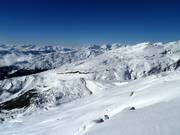 View from Cassons over the ski resort of Laax
