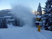 Powerful snow cannons