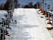 Olympic mogul slope - optimally equipped for evening television transmission