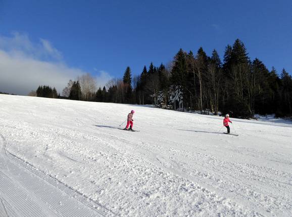 Easy and wide Rehbergabfahrt slope