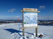 Slope panorama in the ski resort