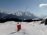 Artificial snow-making lance in Val Lumnezia