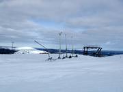 Snow lances in the ski resort of Ylläs