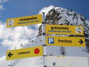 The Monterosa Ski Tour is also clearly sign-posted