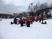 Children’s ski lesson at the base station