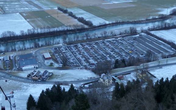 Millstätter See: access to ski resorts and parking at ski resorts – Access, Parking Goldeck – Spittal an der Drau