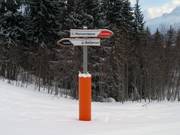 Slope sign-posting at Les Houches