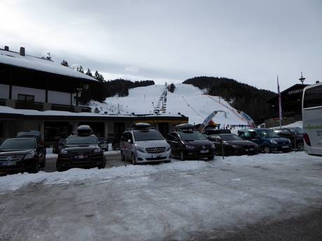 Region Seefeld – Tirols Hochplateau: access to ski resorts and parking at ski resorts – Access, Parking Gschwandtkopf – Seefeld