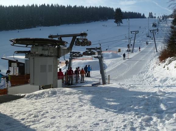 View of the Mehlmeisel/Klausenlifts ski area