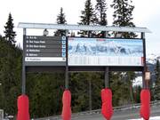 Piste map with slope signposting in the ski resort of Åre