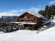 Stalder Hütte in the middle of the ski resort