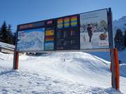 Information board in the ski resort of Pizol