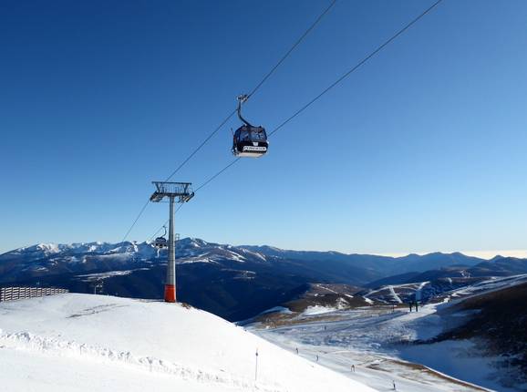 The gondola lift takes you up to La Tosa at 2,537 metres